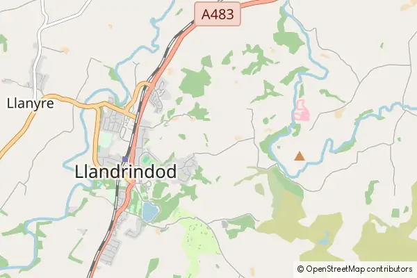 Karte Llandrindod Wells