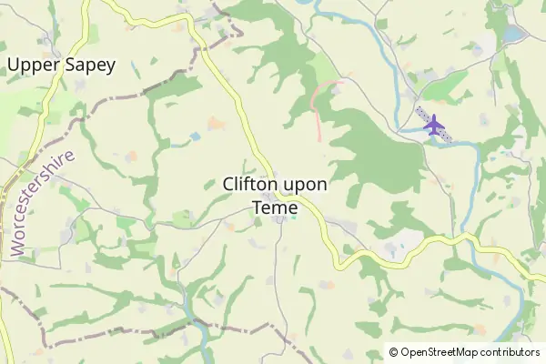 Karte Clifton-upon-Teme