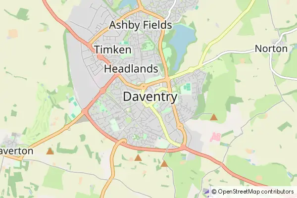 Karte Daventry