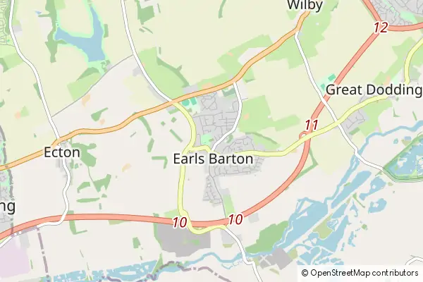 Karte Earls Barton