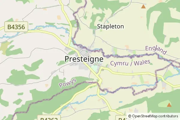 Karte Presteigne