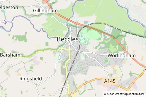 Karte: Beccles • © OpenStreetMap contributors Karte Beccles