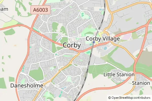 Karte Corby