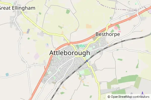 Karte Attleborough