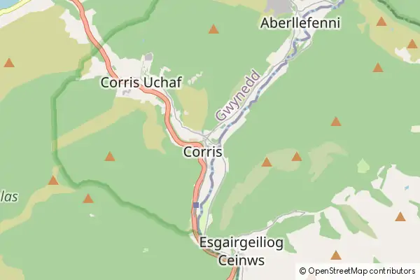 Karte Corris