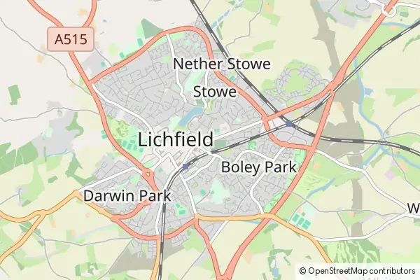 Karte: Lichfield • © OpenStreetMap contributors Karte Lichfield