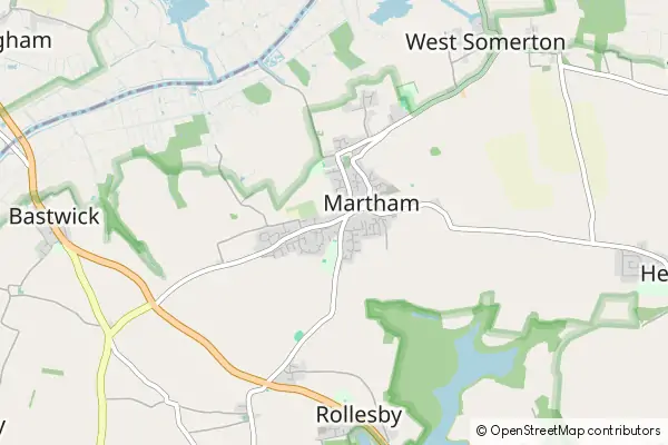 Karte: Martham • © OpenStreetMap contributors Karte Martham