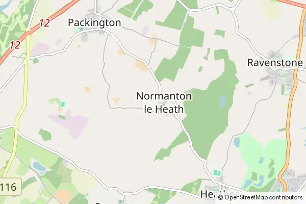 Karte Normanton le Heath