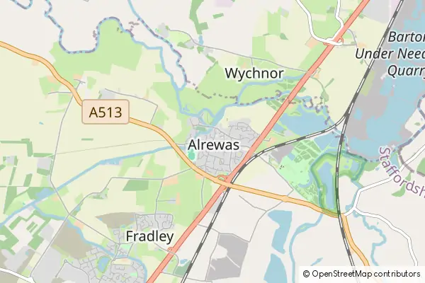 Karte: Alrewas • © OpenStreetMap contributors Karte Alrewas