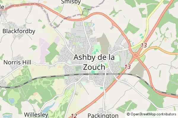 Karte: Ashby de la Zouch • © OpenStreetMap contributors Karte Ashby de la Zouch