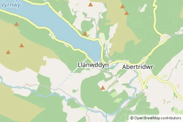 Karte Llanwddyn