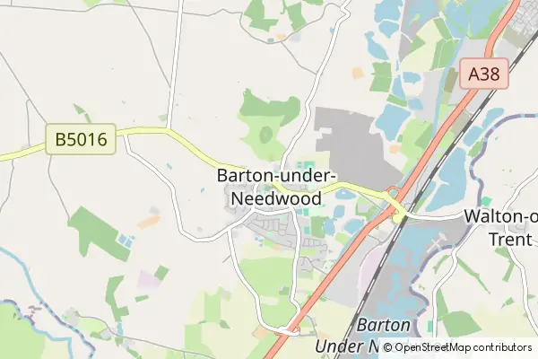 Karte Barton under Needwood