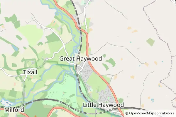 Karte Great Haywood