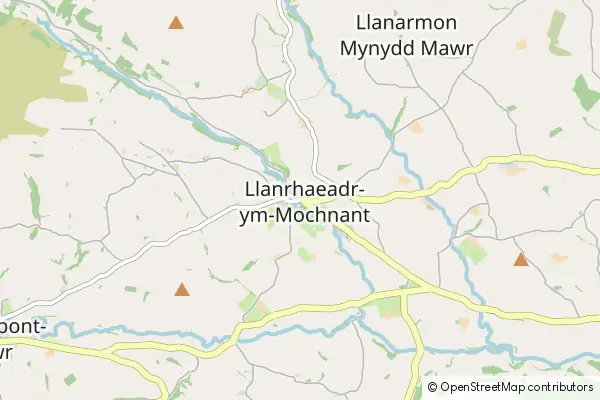 Karte Llanrhaeadr ym Mochnant