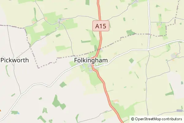 Karte Folkingham