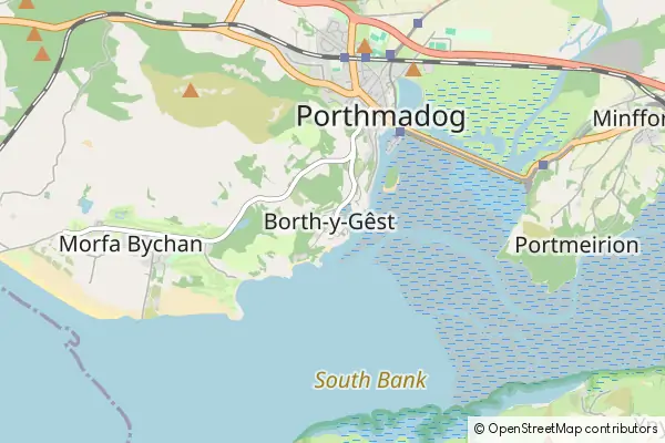 Karte Borth-y-Gest