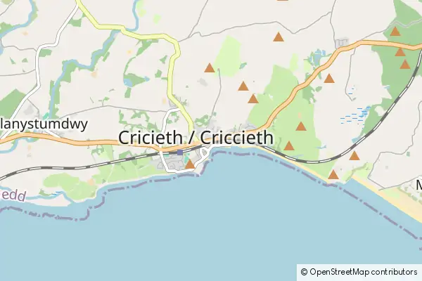 Karte Criccieth