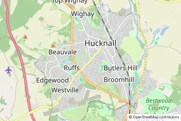 Karte Hucknall