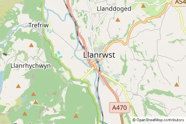 Karte Llanrwst
