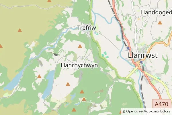 Karte Llanrhychwyn