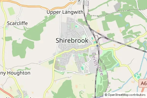 Karte Shirebrook