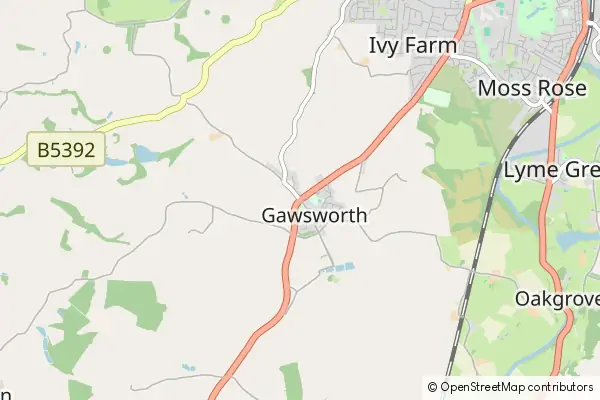 Karte Gawsworth