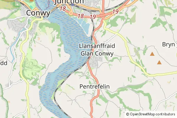 Karte Llansanffraid Glan Conwy