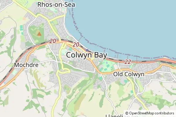 Karte Colwyn Bay