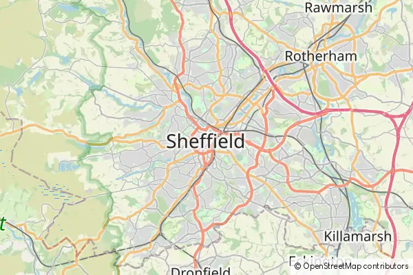 Karte Sheffield