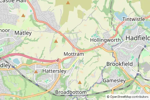 Karte Mottram in Longdendale