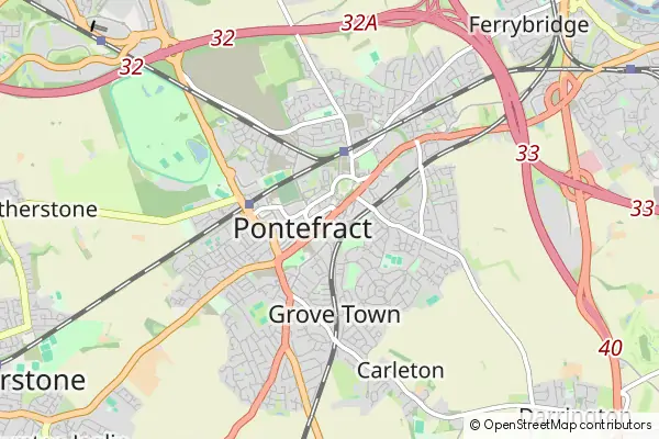 Karte Pontefract