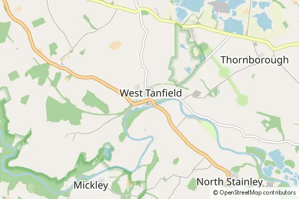 Karte West Tanfield