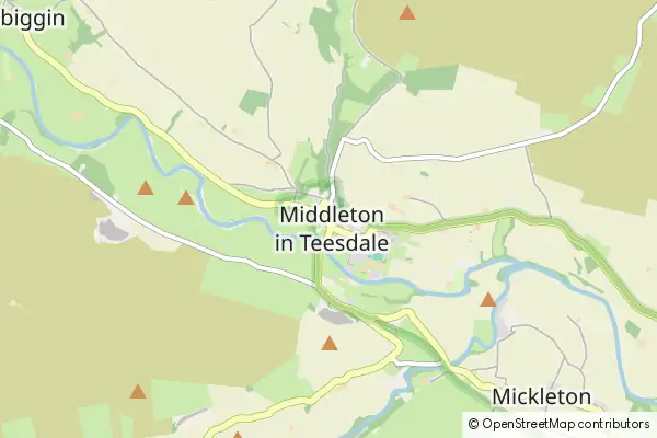 Karte Middleton in Teesdale