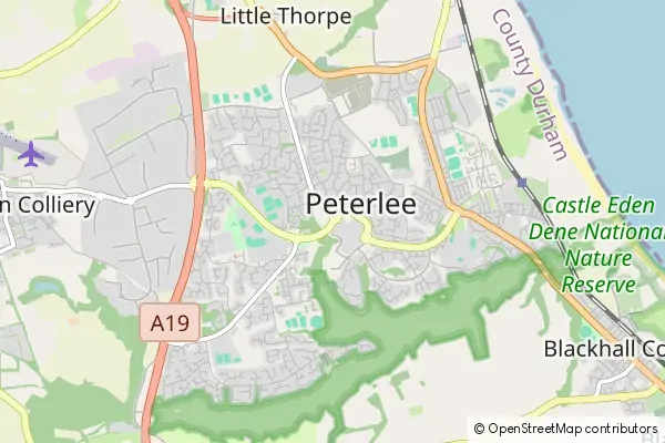 Karte: Peterlee • © OpenStreetMap contributors Karte Peterlee