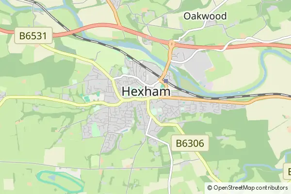 Karte Hexham