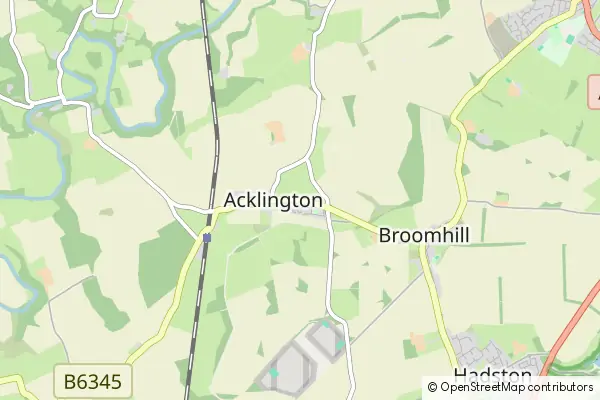 Karte Acklington