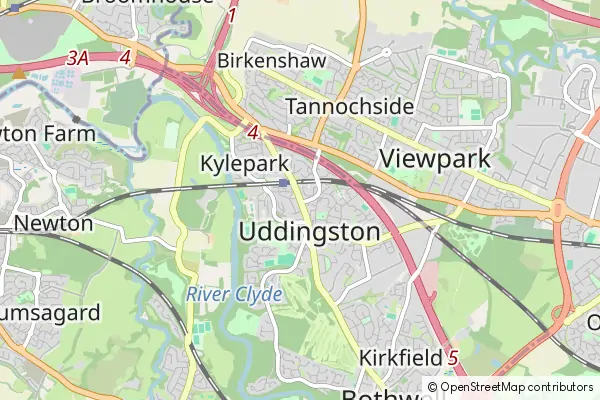 Karte: Uddingston • © OpenStreetMap contributors Karte Uddingston