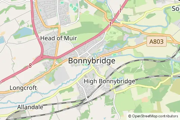 Karte Bonnybridge