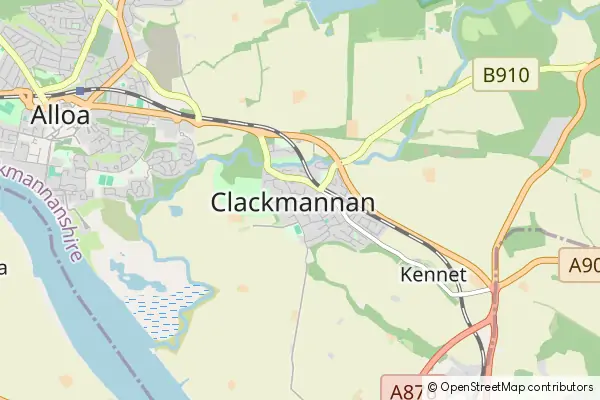 Karte Clackmannan