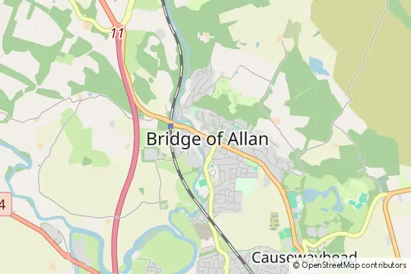 Karte Bridge of Allan