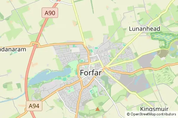 Karte Forfar