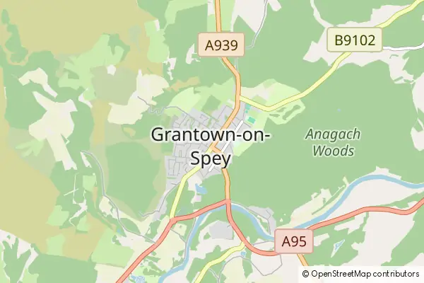 Karte Grantown-on-Spey