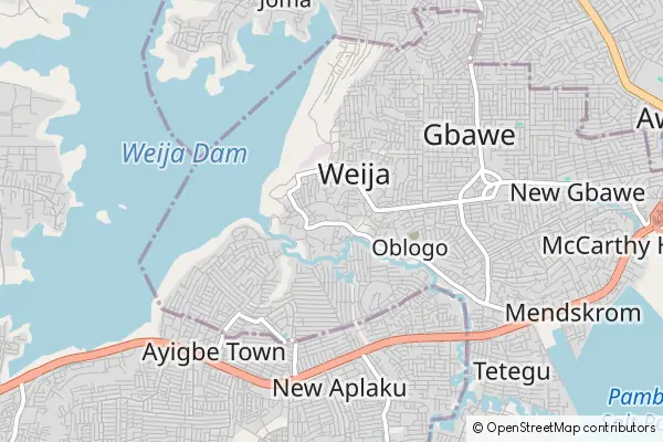 Karte: Weija • © OpenStreetMap contributors Karte Weija