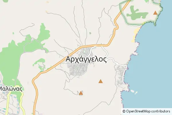 Karte: Archángelos • © OpenStreetMap contributors Karte Archángelos