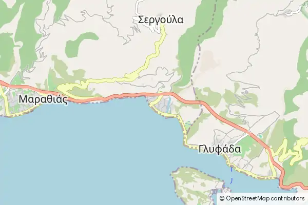 Karte Paralía Sergoúlas