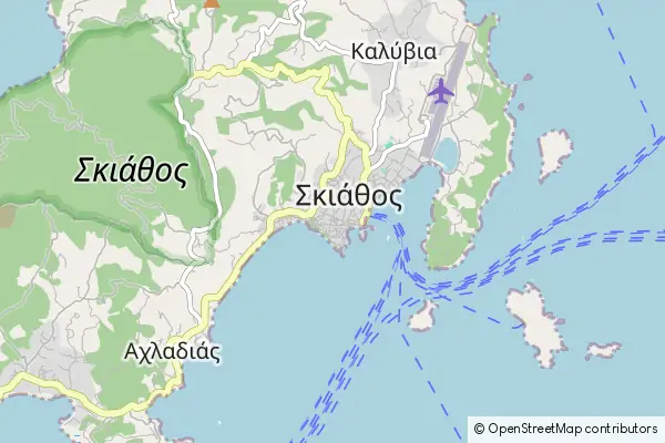 Karte Skiathos Town