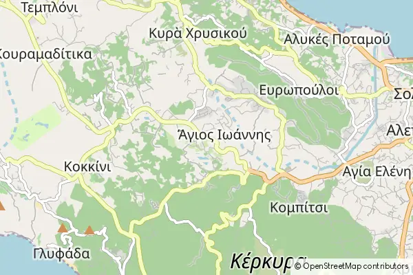 Karte Ágios Ioánnis (Korfu)