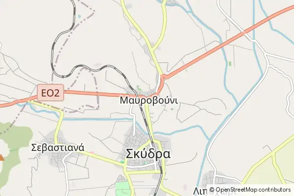 Karte Greece, Central Macedonia, Pella Region, Mavrovouni