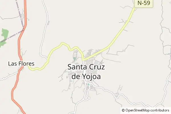 Karte Santa Cruz de Yojoa