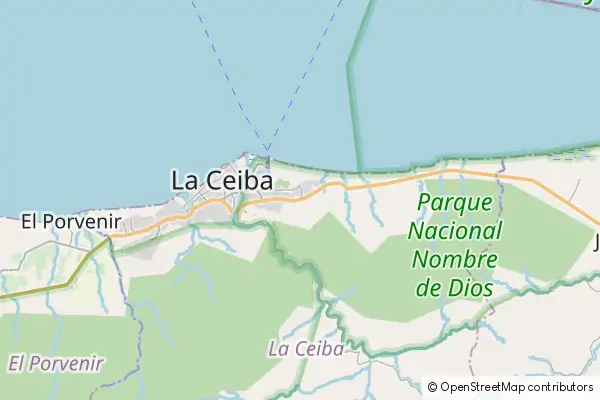 Karte La Ceiba